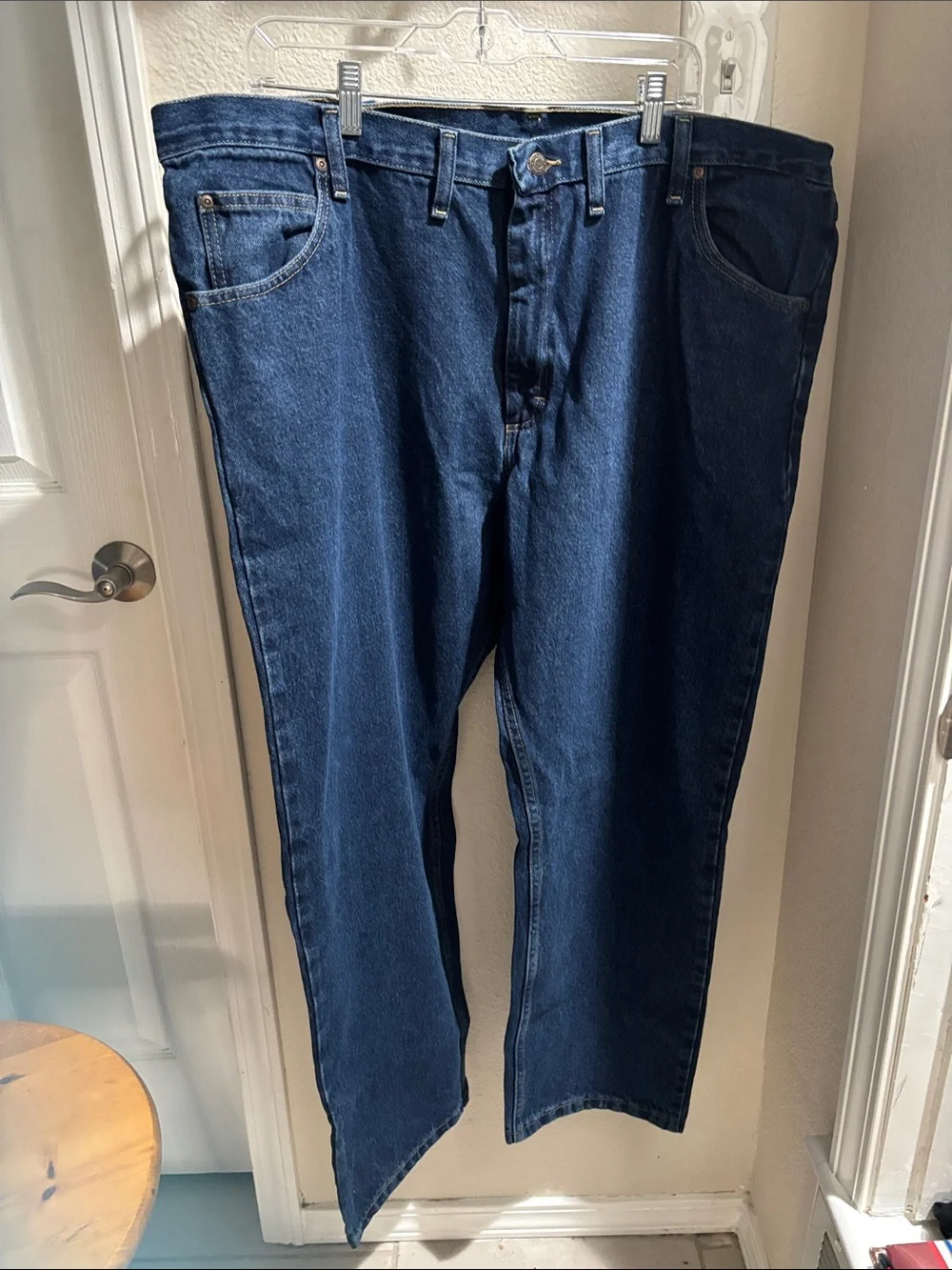 Wrangler Men's Straight Leg Dark Blue Jeans 44x30 NWT